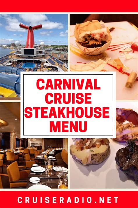 Exquisite Steaks and More: Carnival Magic's Steakhouse Menu
